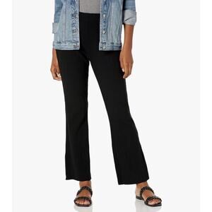 Vince Rib Flared Pant Black Pull On Stretch High Rise Capsole Womens Size Small